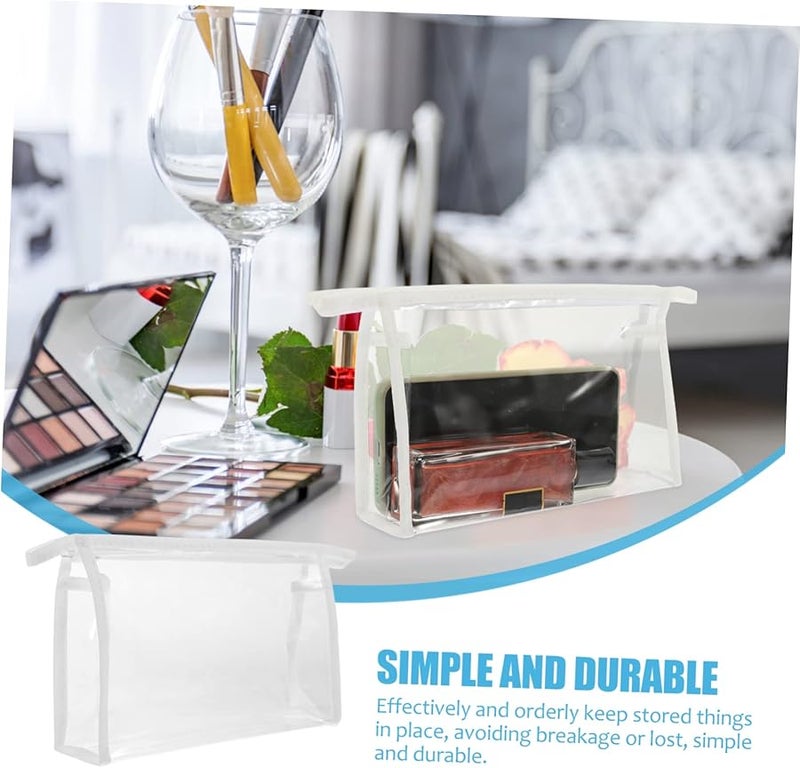 PACKOVE 4Pcs Travel Toiletry Bag Black Lightweight Makeup Organizer for Skincare Cosmetics Essentials - Image 2